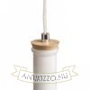 PULIRE CON függő lámpa  opál üveg/fa/króm 230V LED E14 6W