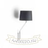 SHARP fali lámpa fekete króm 230V LED E27 15W