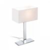 PLAZA M asztali lámpa fehér króm 230V LED E27 15W