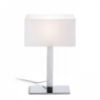 PLAZA M asztali lámpa fehér króm 230V LED E27 15W