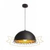 CARISSIMA 40 függő lámpa matt fekete/aranysárga  230V LED E27 15W