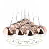 ASTRAL függő lámpa réz üveg/tiszta üveg 230V/12V G4 10x20W
