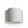 DOUBLE 40/30 lámpabúra  Chintz világosszürke/fehér PVC  max. 23W