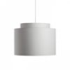 DOUBLE 40/30 lámpabúra  Chintz világosszürke/fehér PVC  max. 23W