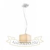 LUCIA 15x15 függő lámpa  szatén üveg/króm 230V LED G9 5W