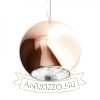 BEAU MONDE 25 függő lámpa  réz üveg 230V LED E27 15W