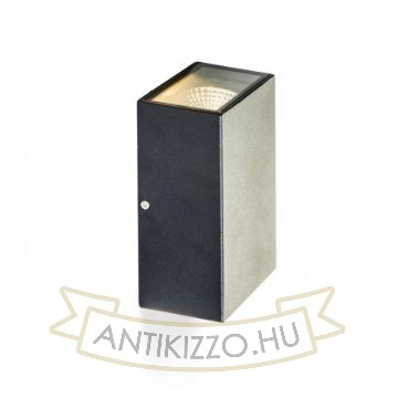 DIXIE 10x16 fali lámpa fekete 230V LED 2x5W 84° IP54 3000K