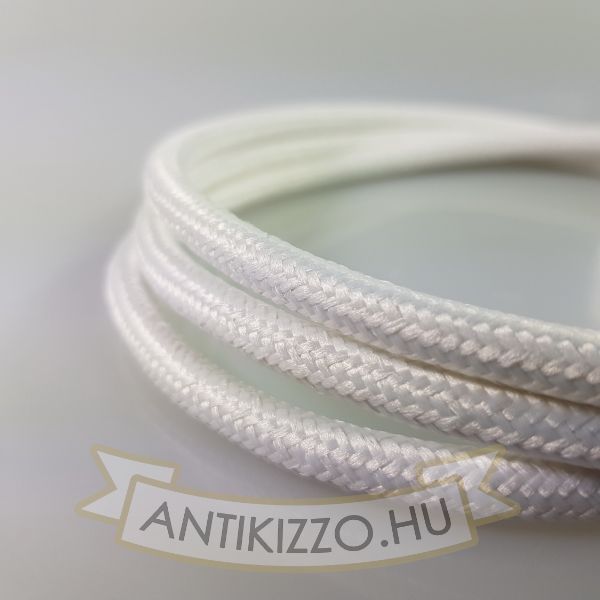 Kép Fehér textilbevonatú vezeték 2x0,75 2 méter	