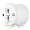 Fehér falon kívüli 2xCAT.5E porcelán falicsatlakozó aljzat