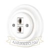 Fehér RJ45 betét porcelán keretekhez – 2×RJ45