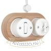 Fehér porcelán billenőkapcsoló klasszikus designnal