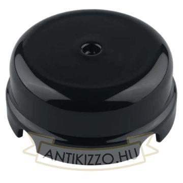 Fekete porcelán falonkívüli kötődoboz 78x35mm