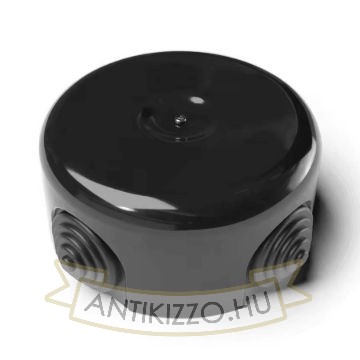 Fekete porcelán falonkívüli kötődoboz 90x45mm