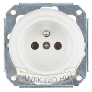 Porcelán csatlakozó aljzat süllyesztett kivitelben – fehér
