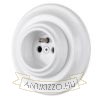 Fehér porcelán csatlakozó aljzat Ø60 mm / KU68 dobozhoz