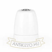 Fehér E27 egyenes porcelán foglalat M10×1 rögzítéssel