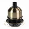 Antik bronz Edison E27 búratartós foglalat fém burkolattal