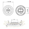 Fekete porcelán adatcsatlakozó aljzat – 2×RJ45