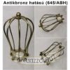 Antik bronz fém lámpa rács – csepp alakú, E27 búratartós rögzítéssel