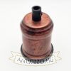 Edison foglalat M10×1 menetes szárral – rozsda vörösréz szín
