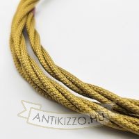 Fonott textilvezeték sötét arany színben, 3×0,75 mm²