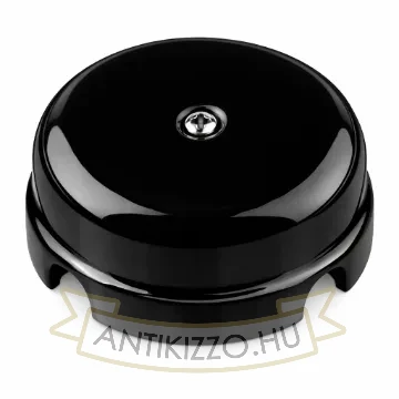 Fekete porcelán falon kívüli kötődoboz 78×35 mm méretben