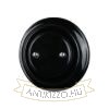 Fekete porcelán vakfedél Ø60 mm-es dobozhoz