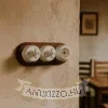 Retro sötét fa keret falon kívüli egységekhez
