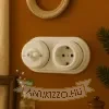 Elegáns fehér porcelán 2-es keret retro falon kívüli szereléshez