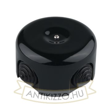 Fekete porcelán falonkívüli kötődoboz 90x45mm
