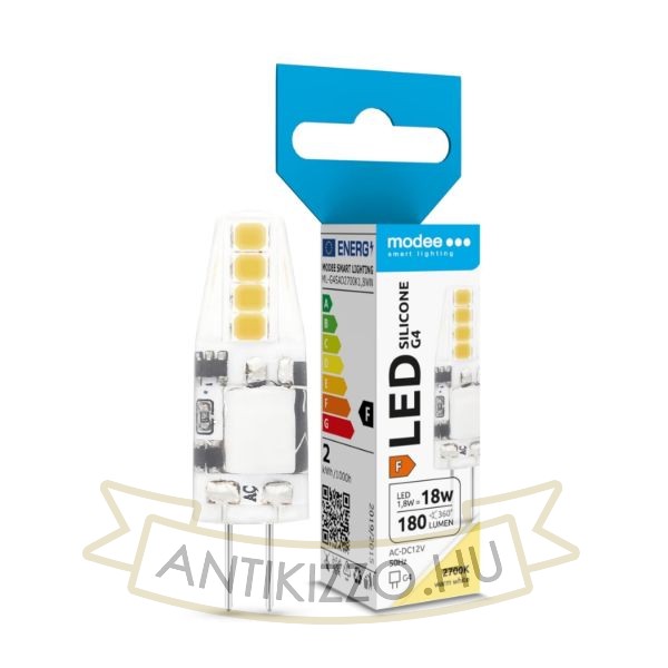Modee Lighting LED Izzó G4 Silicon AC-DC 12V 1,8W 2700K (180 lumen) ERP