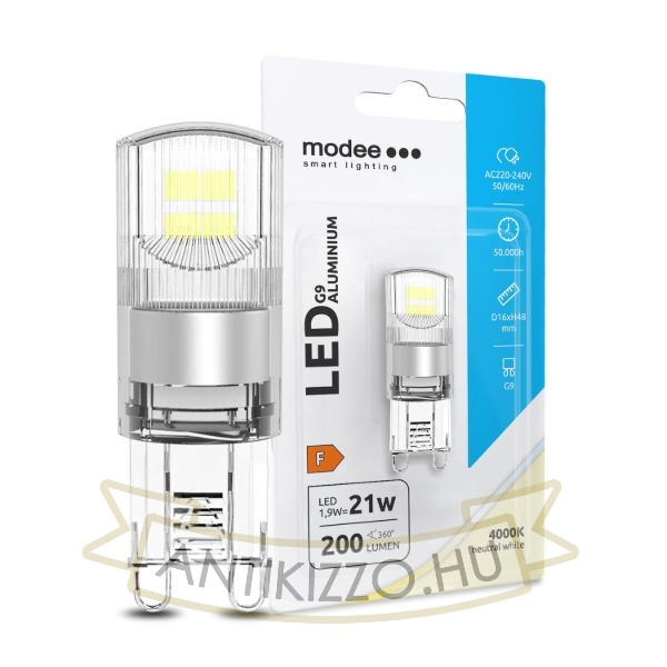 Modee Lighting LED Izzó G9 Alumínium 1,9W 4000K (200 lumen) ERP B1