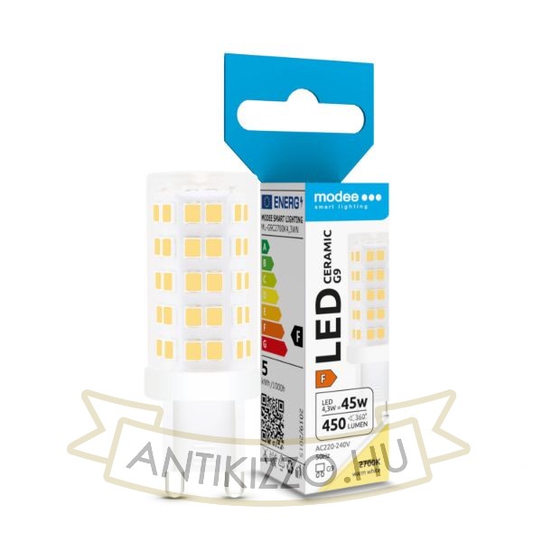 Modee Lighting LED Izzó G9 Ceramic 4,3W 2700K (450 lumen) ERP