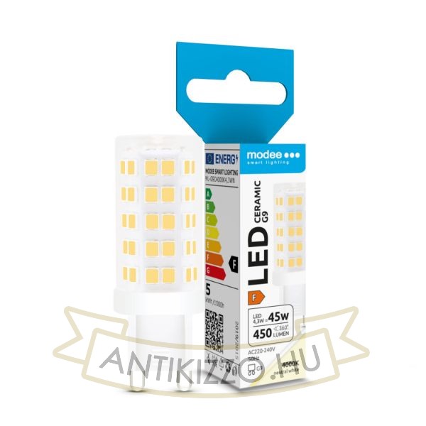 Modee Lighting LED Izzó G9 Ceramic 4,3W 4000K (450 lumen) ERP