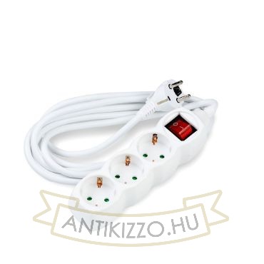 1,5mm2 Elosztó Kapcsolós (Fehér)