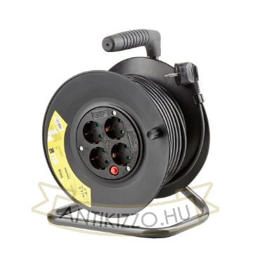 Technik Professional Kábeldob 4-er 25m 1,5mm2 (fekete) 16A