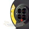 Technik Professional Kábeldob 4-er 25m 1,5mm2 (fekete) 16A