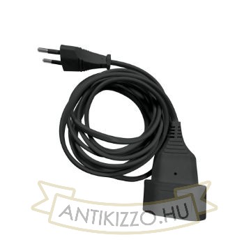 Technik Hosszabbító Hálózati Kábel Földeletlen Fekete 5m kábellel 2x0,75mm2