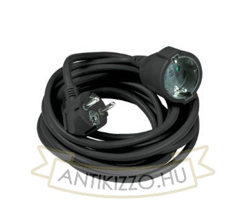 Technik Professional Hosszabbító (lengokábel) Fekete 5m kábellel 3x1,5mm2 16A