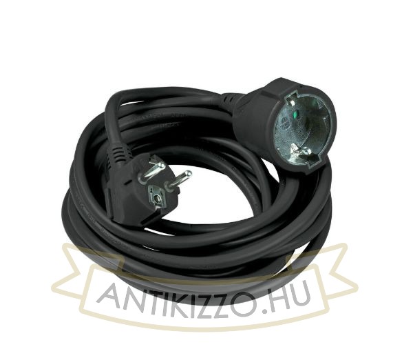 Technik Professional Hosszabbító (lengokábel) Fekete 5m kábellel 3x1,5mm2 16A