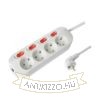 Technik Professional Elosztó 4 utas 1,5m kábel 1,5mm2 rézkábel + 4 kapcsoló 16A