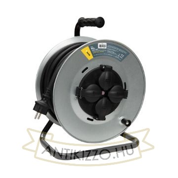 Technik Industrial Kábeldob 4-er 40m 2,5mm2 H07RN-F (IP44) 16A Fémház