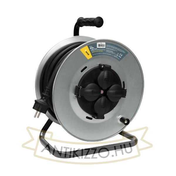 Technik Industrial Kábeldob 4-er 40m 2,5mm2 H07RN-F (IP44) 16A Fémház