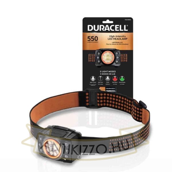 Duracell Fejlámpa DH550SE (+3AAA) IPX4 (550 lumen) B1