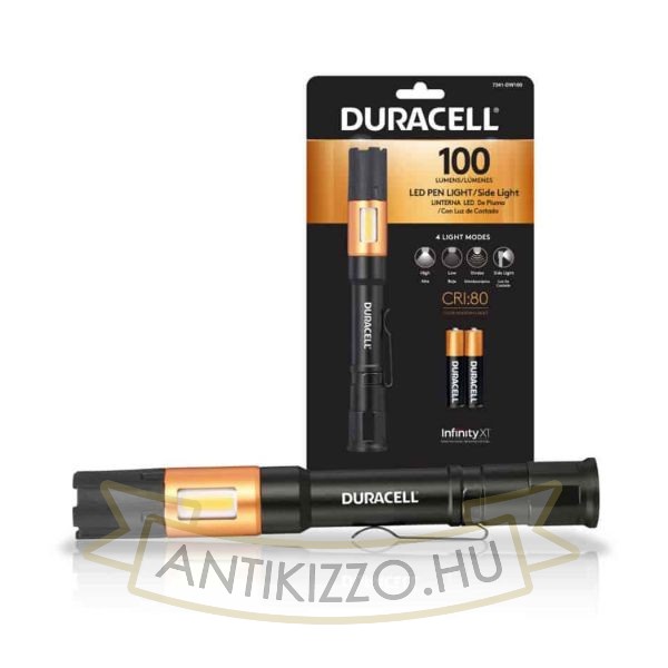 Duracell Toll Lámpa DW100SE (+2AAA) IPX4 CRI80 (100 lumen)