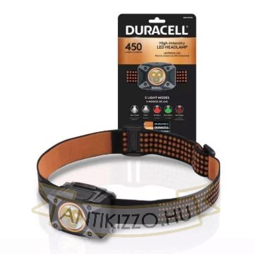 Duracell Fejlámpa DH450SE (+3AAA) IPX4 (450 lumen)