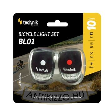 Technik Kerékpárlámpa Szett Szilikon (elso-hátsó)