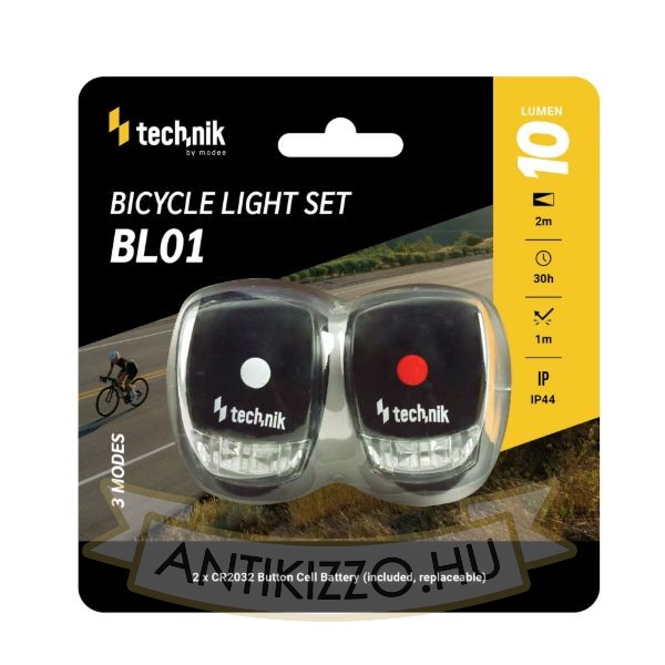Technik Kerékpárlámpa Szett Szilikon (elso-hátsó)