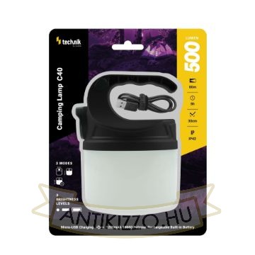 Technik Kempinglámpa C40 (akkumulátoros) LM/XPE LED + micro USB (350 lumen)