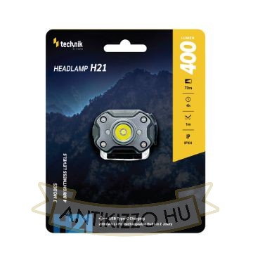 Technik Fejlámpa H21 (akkumulátoros) LED + Type-C (400 lumen) BG